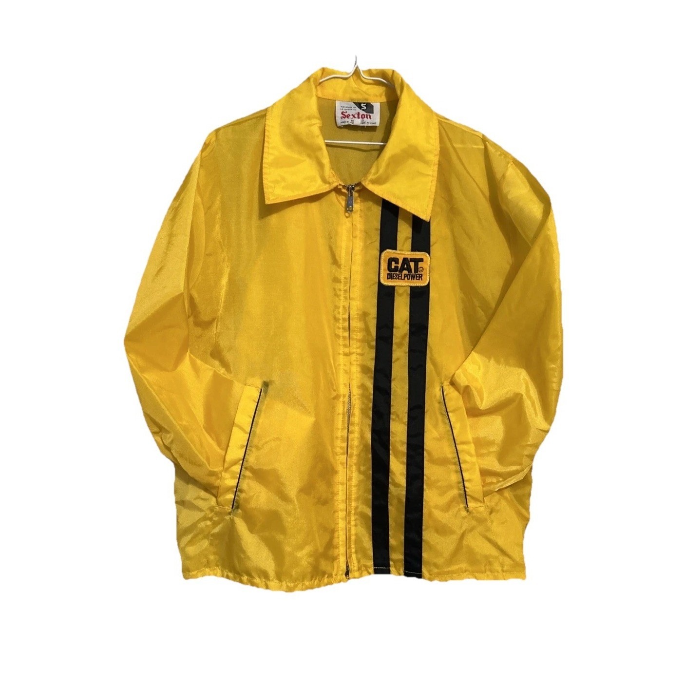 Vintage Cat Diesel Power Windbreaker Jacket Size Xl Full Zip House Of Sexton